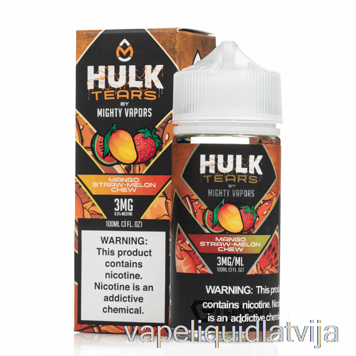 Mango Salmu Melones Košļāšana - Hulk Asaras - 100ml 0mg Vape šķidrums